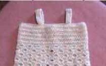 Crochet knitted sundress para sa mga batang babae (paglalarawan)